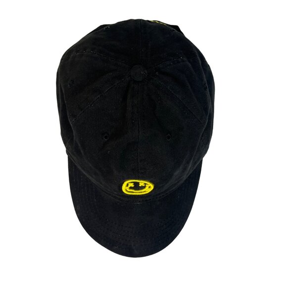 Nirvana Baseball Cap Hat Black Yellow Embroidery Happy Face - Picture 5 of 10